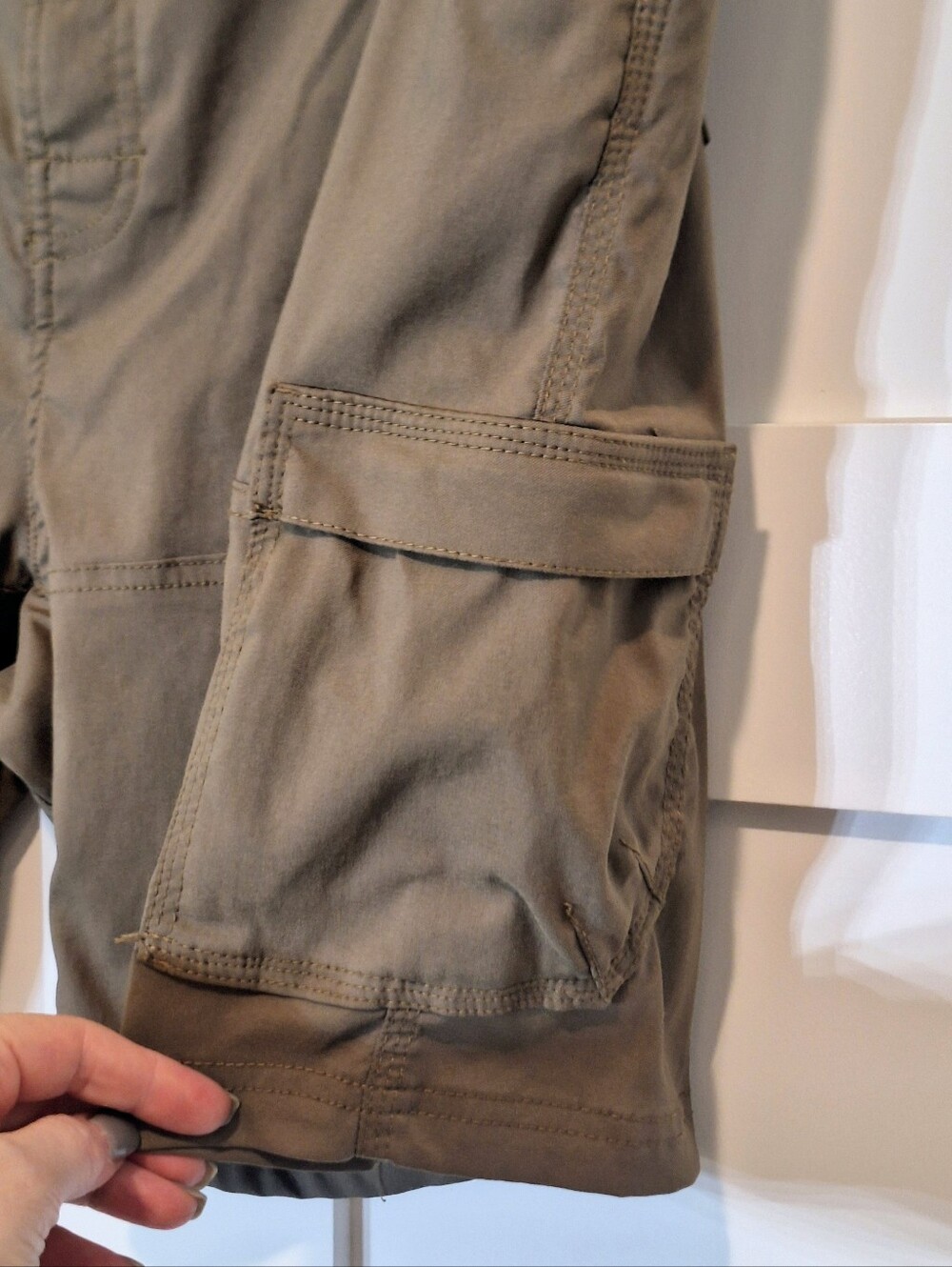 PrAna Zion Stretch Cargo Hiking Shorts 40/08 Olive Green Outdoors Gorpcore - Picture 8 of 16